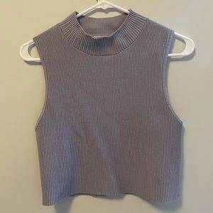 Babaton sculpt knit mock-neck tank top